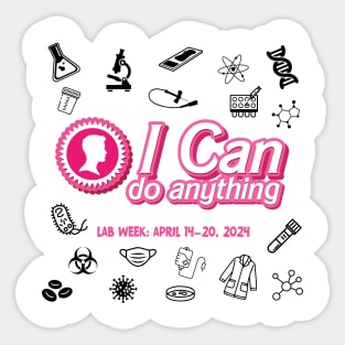 I can do anything too_Black Sticker